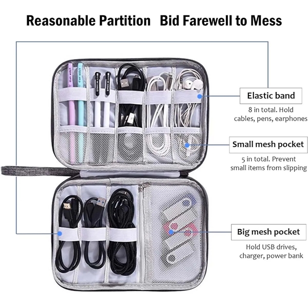 Portable Mutifunction Waterproof Electronics Organizer Bag - Portable Mutifunction Waterproof Electronics Organizer Bag - Image 4 of 5