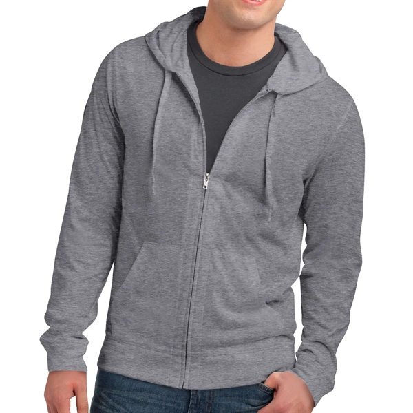 District® Young Men's Jersey Full-Zip Hoodie - District® Young Men's Jersey Full-Zip Hoodie - Image 1 of 1