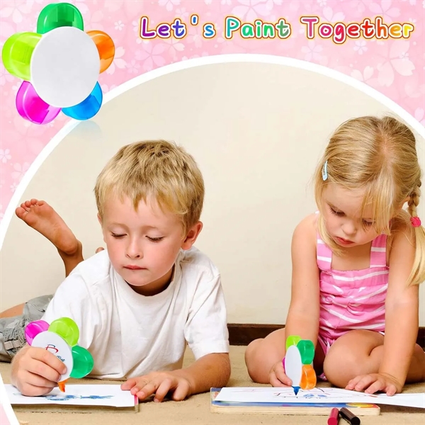 5-In-1  Flower Shape Watercolor Highlighters - 5-In-1  Flower Shape Watercolor Highlighters - Image 3 of 4