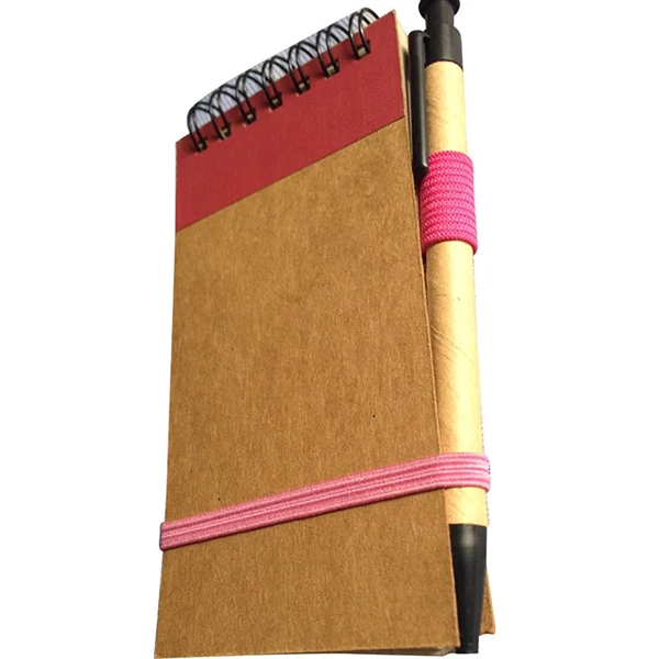 Recycled Spiral Jotter Notebook with Pen - Recycled Spiral Jotter Notebook with Pen - Image 3 of 5