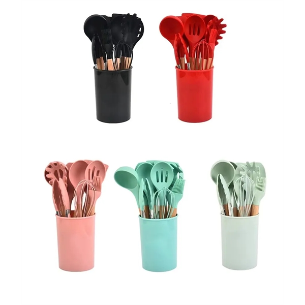12 Pcs Silicone Cooking Utensils Set - 12 Pcs Silicone Cooking Utensils Set - Image 1 of 4