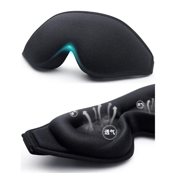 Sleep Eye Mask 3D Contoured Cup Sleeping Blindfold Concave - Sleep Eye Mask 3D Contoured Cup Sleeping Blindfold Concave - Image 3 of 3