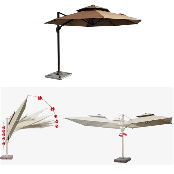 Outdoor Cantilever Patio Umbrella - Outdoor Cantilever Patio Umbrella - Image 2 of 4