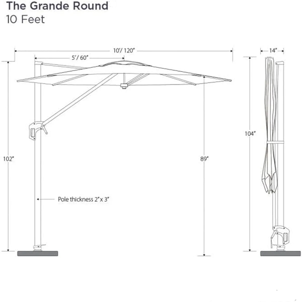 Outdoor Cantilever Patio Umbrella - Outdoor Cantilever Patio Umbrella - Image 4 of 4