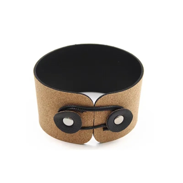 Cork PU-Leather Coffee Cup Sleeves - Cork PU-Leather Coffee Cup Sleeves - Image 7 of 8