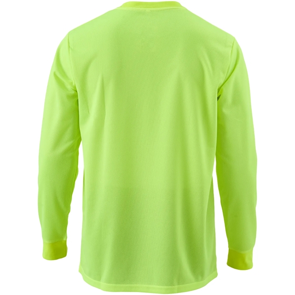 High Viz Non-ANSI Safety Long Sleeve Tee Shirt W/ Pocket - High Viz Non-ANSI Safety Long Sleeve Tee Shirt W/ Pocket - Image 3 of 8