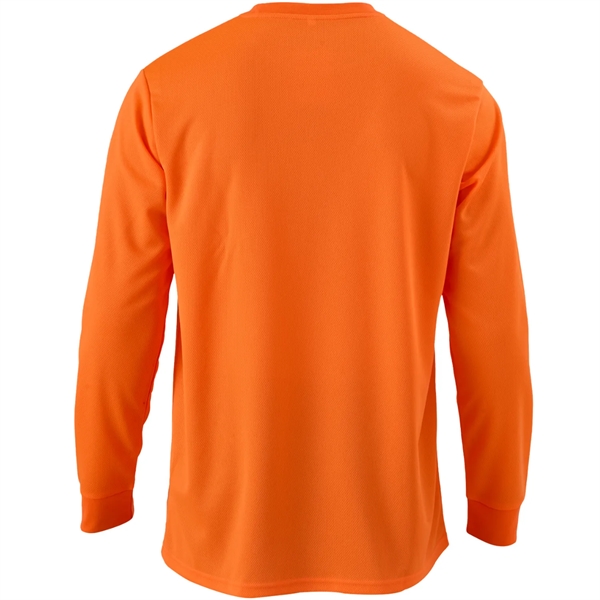 High Viz Non-ANSI Safety Long Sleeve Tee Shirt W/ Pocket - High Viz Non-ANSI Safety Long Sleeve Tee Shirt W/ Pocket - Image 7 of 8