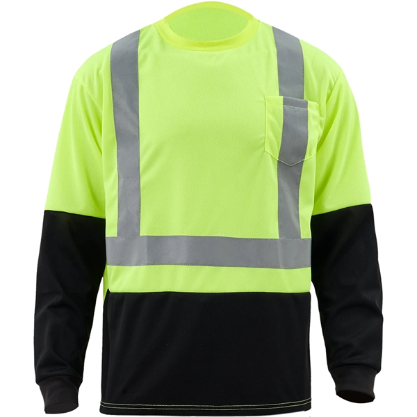 Hi Vis Class 2 Reflective Color Block Safety Pocket T-Shirt - Hi Vis Class 2 Reflective Color Block Safety Pocket T-Shirt - Image 1 of 8