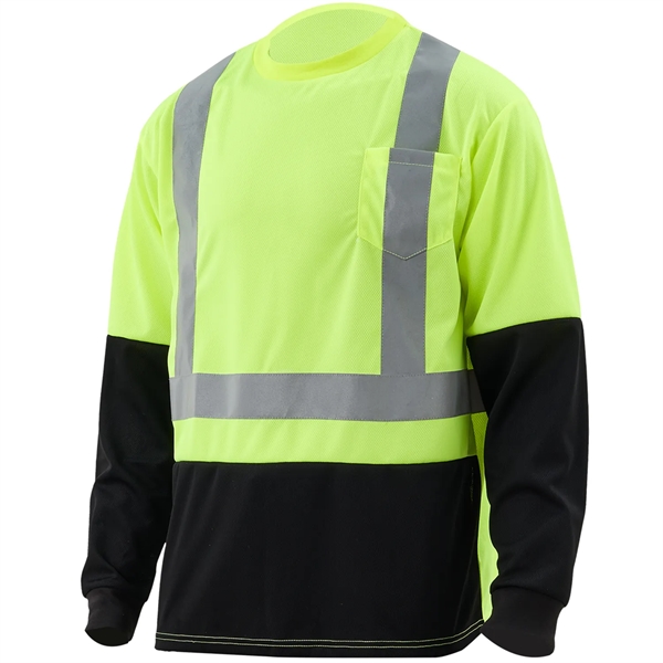 Hi Vis Class 2 Reflective Color Block Safety Pocket T-Shirt - Hi Vis Class 2 Reflective Color Block Safety Pocket T-Shirt - Image 2 of 8