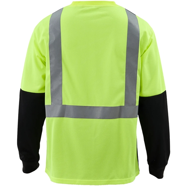 Hi Vis Class 2 Reflective Color Block Safety Pocket T-Shirt - Hi Vis Class 2 Reflective Color Block Safety Pocket T-Shirt - Image 3 of 8