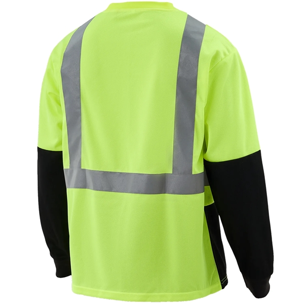 Hi Vis Class 2 Reflective Color Block Safety Pocket T-Shirt - Hi Vis Class 2 Reflective Color Block Safety Pocket T-Shirt - Image 4 of 8