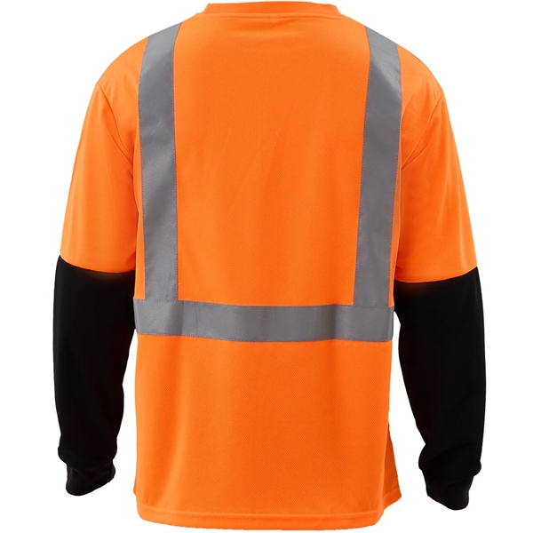 Hi Vis Class 2 Reflective Color Block Safety Pocket T-Shirt - Hi Vis Class 2 Reflective Color Block Safety Pocket T-Shirt - Image 7 of 8