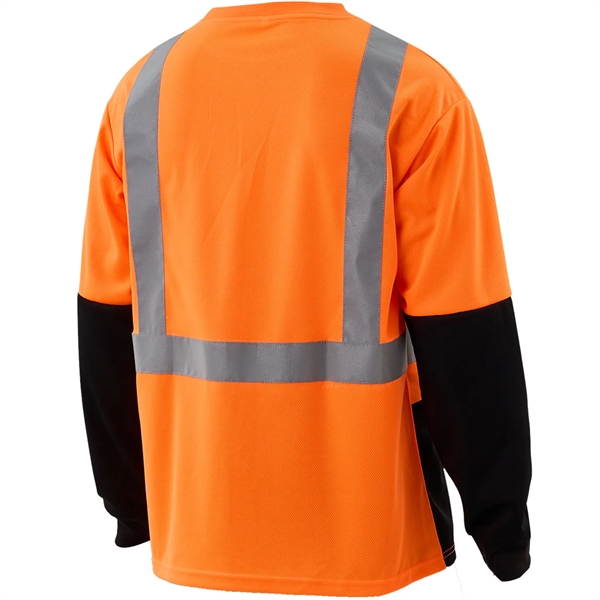 Hi Vis Class 2 Reflective Color Block Safety Pocket T-Shirt - Hi Vis Class 2 Reflective Color Block Safety Pocket T-Shirt - Image 8 of 8