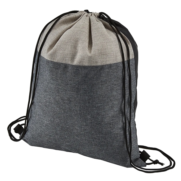 Heathered N' Jute Drawstring Backpack - Heathered N' Jute Drawstring Backpack - Image 5 of 7