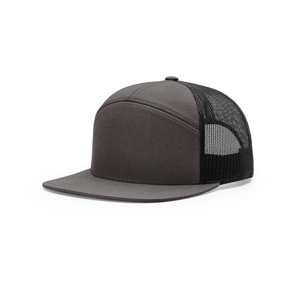 Richardson 7-Panel Flatbill Trucker Hat - Richardson 7-Panel Flatbill Trucker Hat - Image 8 of 17