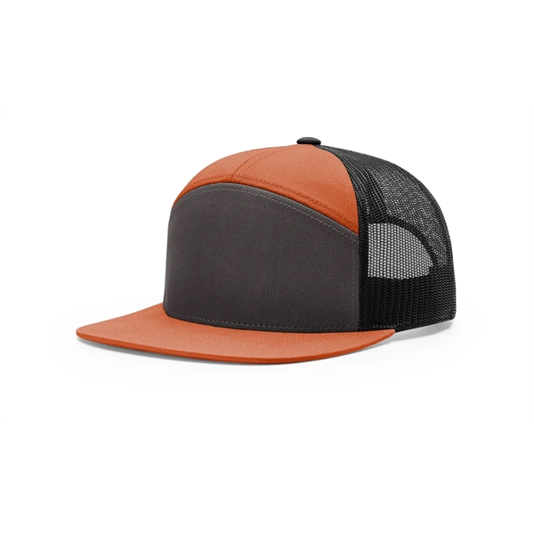 Richardson 7-Panel Flatbill Trucker Hat - Richardson 7-Panel Flatbill Trucker Hat - Image 10 of 17