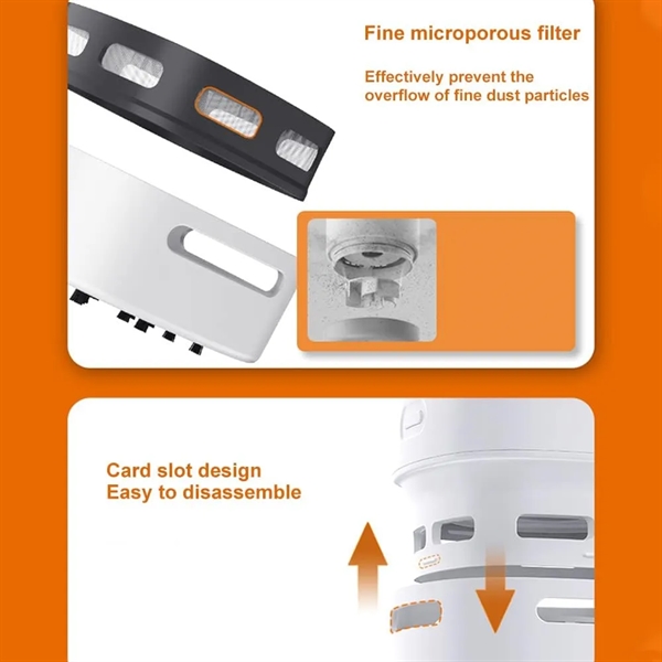 Desktop Vacuum Cleaner with Lamp Wirleess charging Fan Alarm - Desktop Vacuum Cleaner with Lamp Wirleess charging Fan Alarm - Image 6 of 8