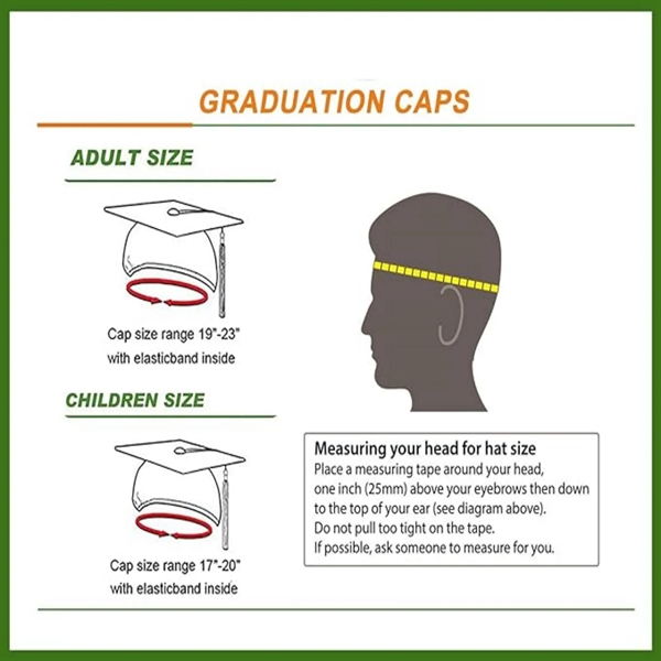 Unisex Adult Graduation Cap With Tassel - Unisex Adult Graduation Cap With Tassel - Image 3 of 4