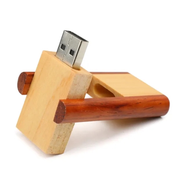 2 GB swivel wood usb drive - 2 GB swivel wood usb drive - Image 0 of 3