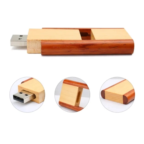 2 GB swivel wood usb drive - 2 GB swivel wood usb drive - Image 1 of 3