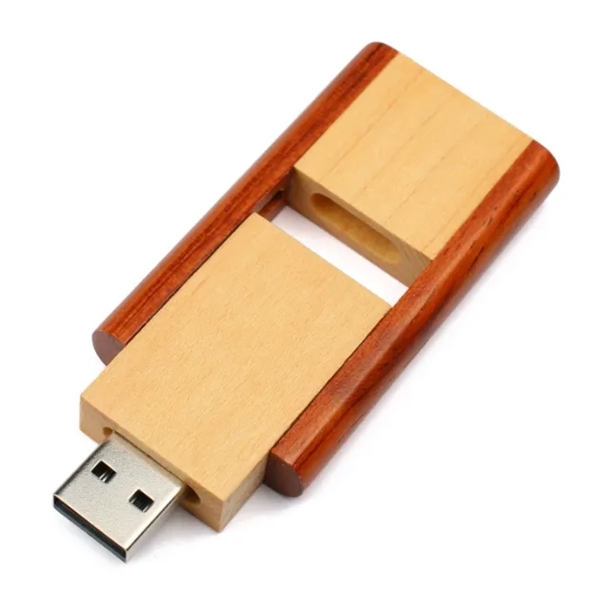 2 GB swivel wood usb drive - 2 GB swivel wood usb drive - Image 3 of 3