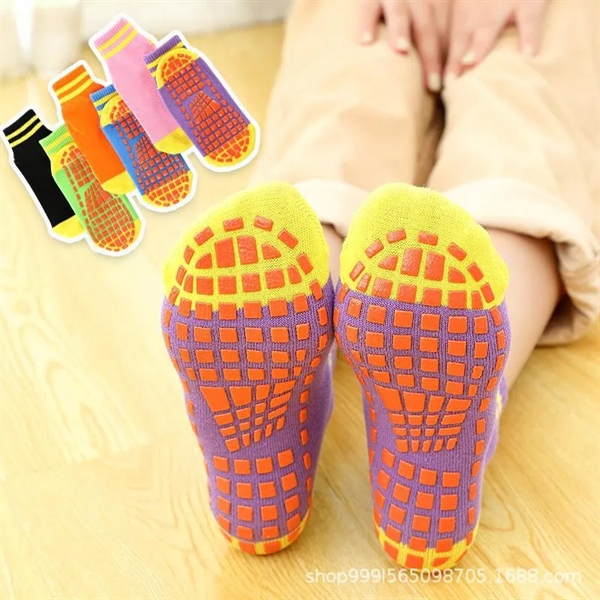 Cotton Unisex Non Slip Grip Socks for Yoga & Hospital - Cotton Unisex Non Slip Grip Socks for Yoga & Hospital - Image 2 of 5