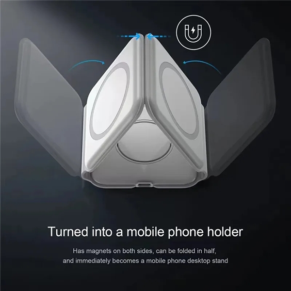 Magnetic Foldable 3 in 1 Wireless Charging Station - Magnetic Foldable 3 in 1 Wireless Charging Station - Image 4 of 5