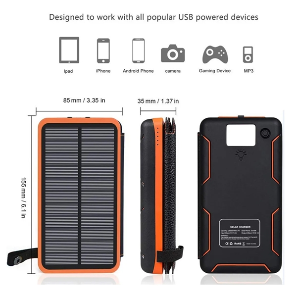 4-Panels Survival Solar Charger Power Bank 20000mAh - 4-Panels Survival Solar Charger Power Bank 20000mAh - Image 1 of 8