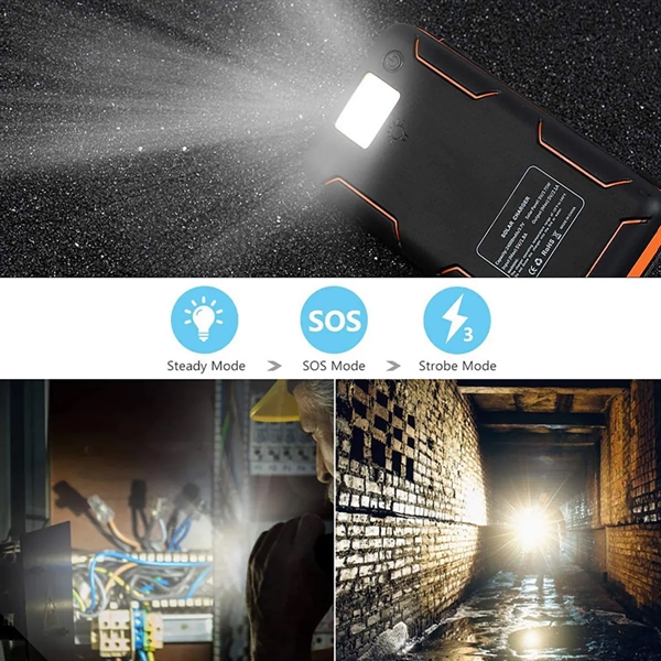 4-Panels Survival Solar Charger Power Bank 20000mAh - 4-Panels Survival Solar Charger Power Bank 20000mAh - Image 3 of 8