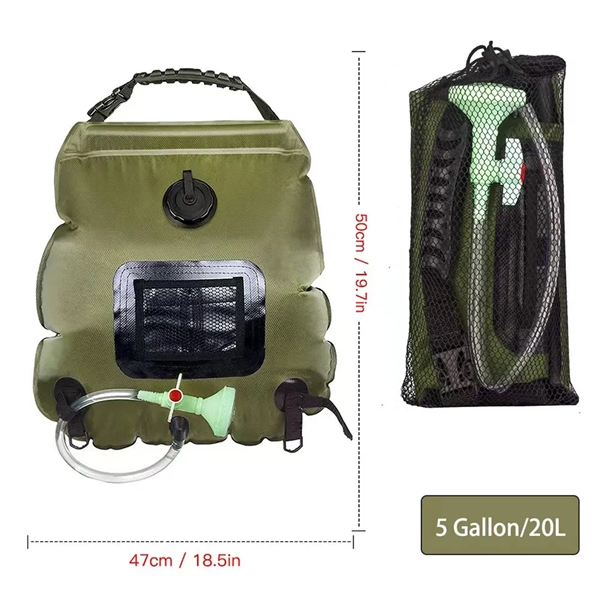 5 gallons/20L Solar Heating Camping Shower Bag - 5 gallons/20L Solar Heating Camping Shower Bag - Image 3 of 5