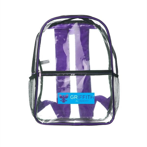 Clear Backpack (1 Color Imprint) - Clear Backpack (1 Color Imprint) - Image 3 of 5