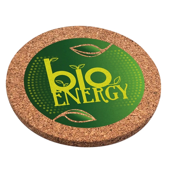 Cork Wood Coaster - Full Color Graphic - Cork Wood Coaster - Full Color Graphic - Image 2 of 2