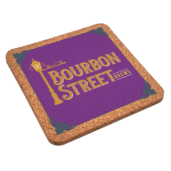 Cork Wood Coaster - Full Color Graphic - Cork Wood Coaster - Full Color Graphic - Image 1 of 2