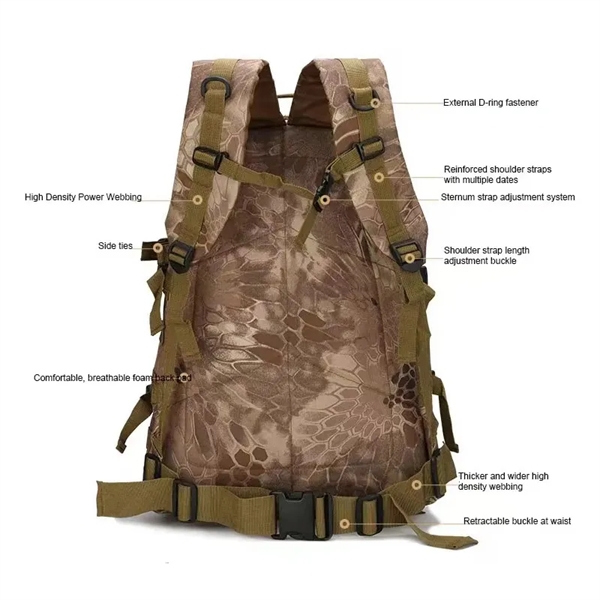 Outdoor Military Tactical Backpack - Outdoor Military Tactical Backpack - Image 4 of 4