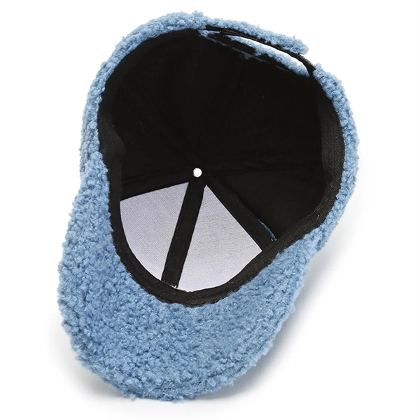 Adjustable Autumn Winter Lamb Hair Cap Warm Baseball Hat - Adjustable Autumn Winter Lamb Hair Cap Warm Baseball Hat - Image 1 of 7