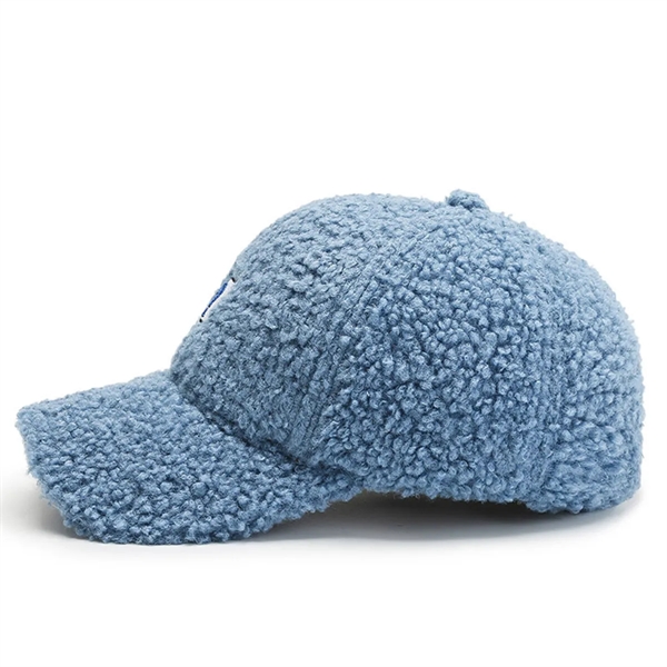 Adjustable Autumn Winter Lamb Hair Cap Warm Baseball Hat - Adjustable Autumn Winter Lamb Hair Cap Warm Baseball Hat - Image 3 of 7