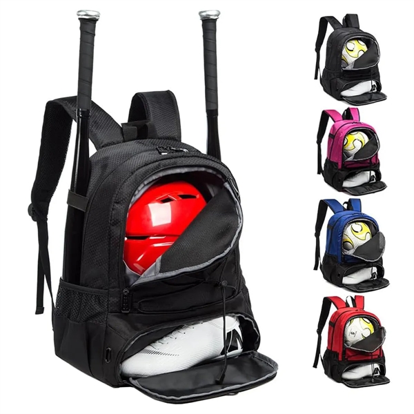 Backpack Can Hold Sports Gear Such As Helmet Basketball - Backpack Can Hold Sports Gear Such As Helmet Basketball - Image 0 of 4