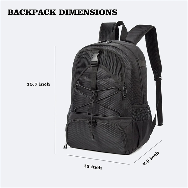 Backpack Can Hold Sports Gear Such As Helmet Basketball - Backpack Can Hold Sports Gear Such As Helmet Basketball - Image 3 of 4