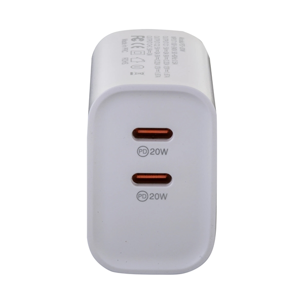 20W DUAL USB -C PD ADAPTER - 20W DUAL USB -C PD ADAPTER - Image 1 of 1