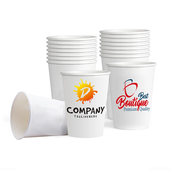 8 Oz Disposable Coffee Beverage Drinking Paper Cup - 8 Oz Disposable Coffee Beverage Drinking Paper Cup - Image 0 of 4