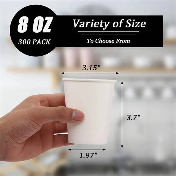 8 Oz Disposable Coffee Beverage Drinking Paper Cup - 8 Oz Disposable Coffee Beverage Drinking Paper Cup - Image 1 of 4