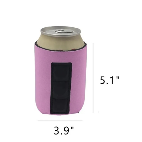 Beer Can Cooler Sleeve with Magnetic Strip - Beer Can Cooler Sleeve with Magnetic Strip - Image 1 of 5