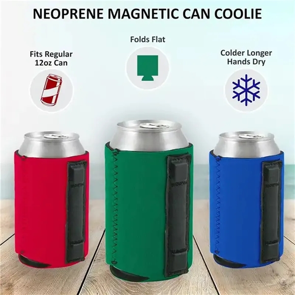 Beer Can Cooler Sleeve with Magnetic Strip - Beer Can Cooler Sleeve with Magnetic Strip - Image 3 of 5