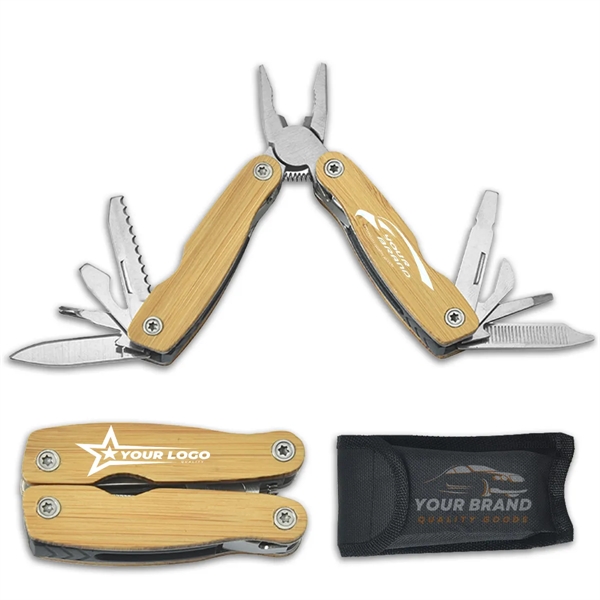 Personalized Multi-Function Pocket Pliers with Wooden Handle - Personalized Multi-Function Pocket Pliers with Wooden Handle - Image 0 of 4