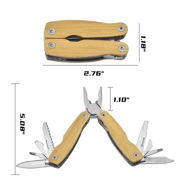 Personalized Multi-Function Pocket Pliers with Wooden Handle - Personalized Multi-Function Pocket Pliers with Wooden Handle - Image 1 of 4