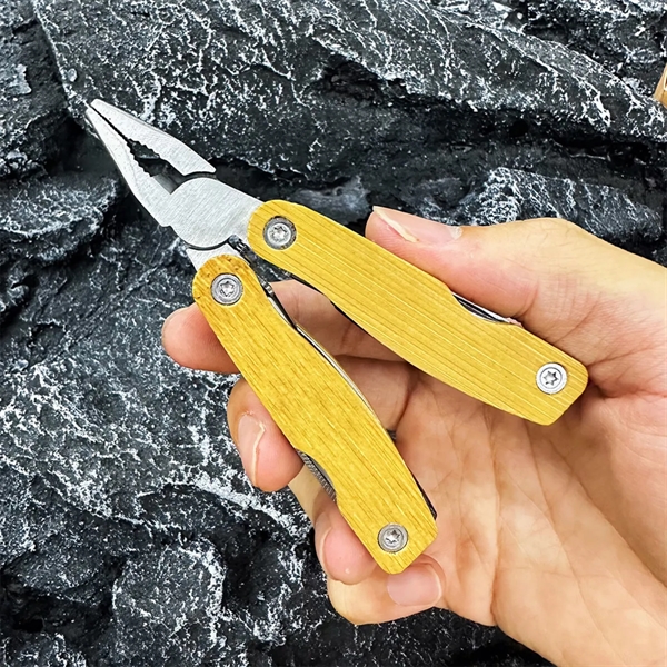 Personalized Multi-Function Pocket Pliers with Wooden Handle - Personalized Multi-Function Pocket Pliers with Wooden Handle - Image 2 of 4