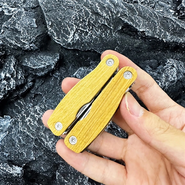 Personalized Multi-Function Pocket Pliers with Wooden Handle - Personalized Multi-Function Pocket Pliers with Wooden Handle - Image 3 of 4