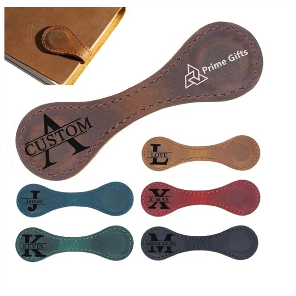 Handmade Leather Magnetic Bookmark Gift - Handmade Leather Magnetic Bookmark Gift - Image 0 of 5
