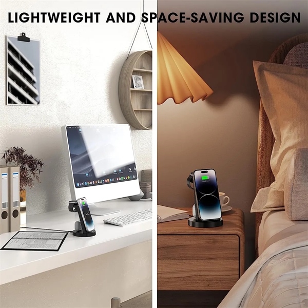 3 In 1 Wireless Charging Station For Phone Watch Headphone - 3 In 1 Wireless Charging Station For Phone Watch Headphone - Image 3 of 3
