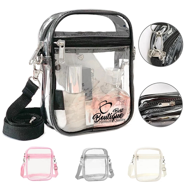 Stadium Concerts Clear Plastic Purses Shoulder Crossbody Bag - Stadium Concerts Clear Plastic Purses Shoulder Crossbody Bag - Image 0 of 5